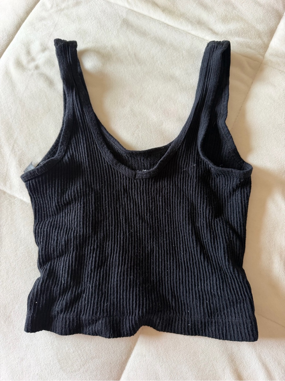 Urban Outfitters Black Ribbed Scoop Tank